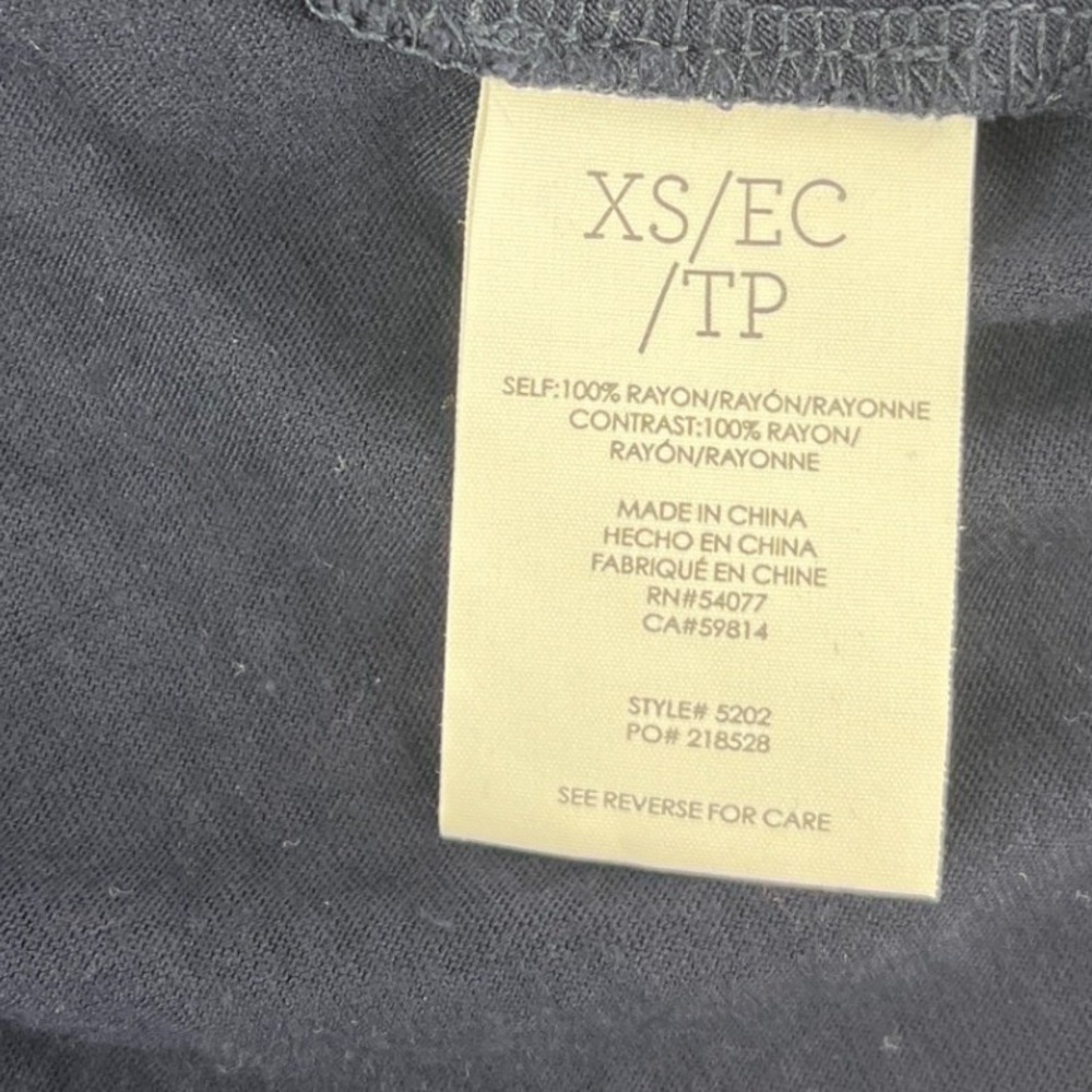 Cabi Tank Top Womens XS Navy Blue Excellent Mixed Media Strappy Keyhole 5202 - Picture 7 of 7